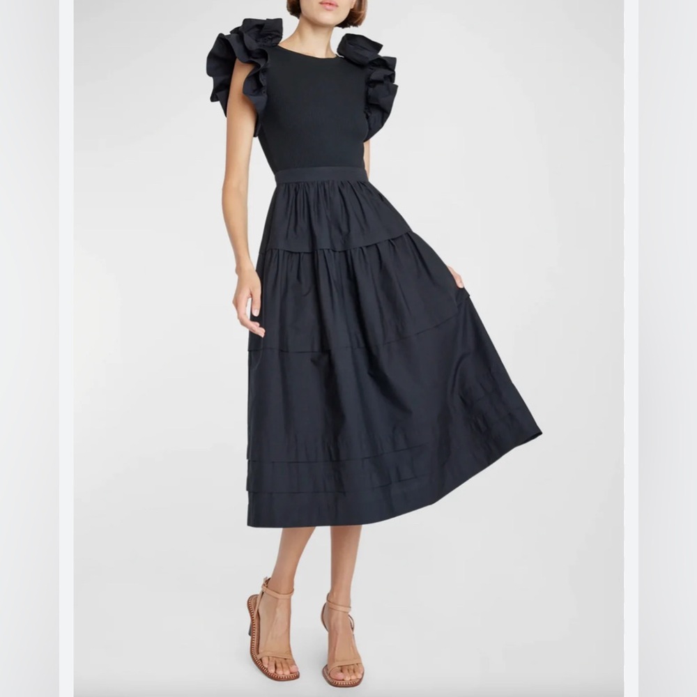 Ulla Johnson Francine Dress in Noir Size Small